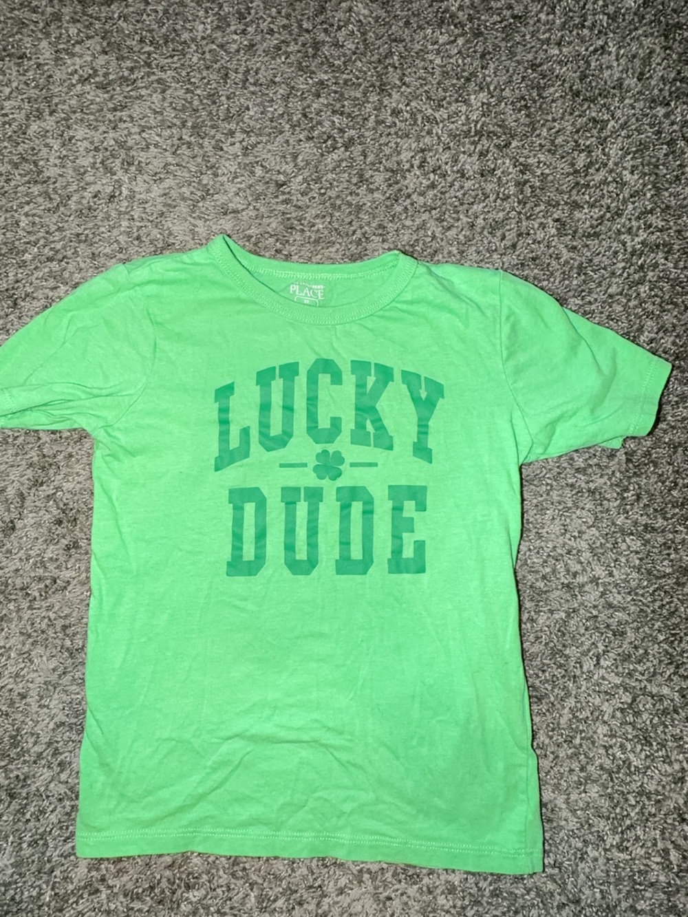 The Children's Place Bright Green 'Lucky Dude' Graphic Tee